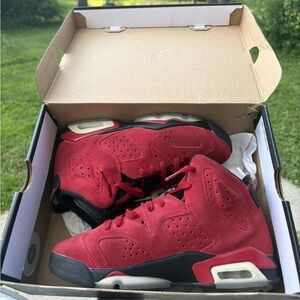 🔥 Air Jordan 6 Retro “Red Suede” – Size 6.5Y (Women’s 8)